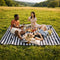 Travelhawk Picknickkleed - 200 x 200 cm - Wasbaar - Opvouwbaar - Waterdicht - Zandbestendig - Lichtgewicht - Wit Bruin Blauw