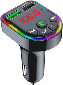 3-in-1 Carkit met FM-radio transmitter en USB oplaadpoort - Zwart