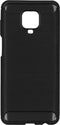 Hoesje Siliconen Geschikt voor Xiaomi Redmi Note 9 Pro / Redmi Note 9S - Brushed Backcover - Zwart