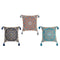 Kussen DKD Home Decor Oranje Hemelsblauw Marineblauw Mandala 40 x 10 x 40 cm (3 Onderdelen)