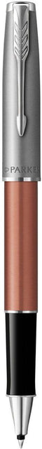 Parker Sonnet - Rollerballpen - Oranje lak met palladium afwerking - Fijne penpunt zwarte inkt