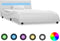 vidaXL - Bedframe - met - LED - kunstleer - wit - 90x200 - cm