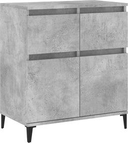 vidaXL - Dressoir - 60x35x70 - cm - bewerkt - hout - betongrijs