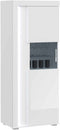 Furnilux Skylight - Vitrinekast - Hoogglans MDF met lichtkoepel - Wit/grijs - 37x60x148cm