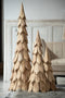 J-Line decoratie kerstboom Stukken - hout - naturel - medium - kerstversiering