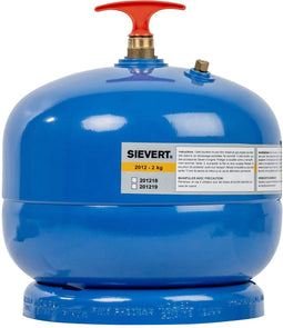 Sievert Gasfles 2kg M14 - Hervulbaar - Automatische kraanaansluiting - Blauw