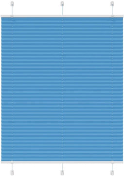 vidaXL - Plissé - rolgordijn - 110x100cm - stofbreedte - 109,4cm - polyester - blauw