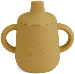 Nuuroo - Aiko siliconen beker met tuitdeksel - Dusty Yellow - 140 ml