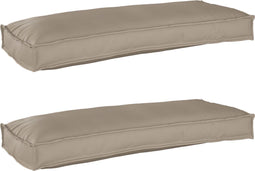 vidaXL - Ligbedkussens - voor - Bank - 2 - stuks - Taupe - 100x40x8 - cm - Oxford - Stof