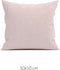 Zohome Kussensloop Lino - Kussenhoes van 50x50 cm - 1 stuk - 100% Katoen - Roze