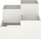 vidaXL - Tuinplanter - 80x80x60 - cm - Wit - Staal