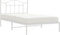 vidaXL - Bedframe - met - hoofdbord - metaal - wit - 107x203 - cm