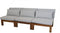 Tuin loungeset Aruba 3-delig (incl. kussens) - Naturel/wit - Teak