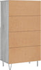 vidaXL - Hoge - kast - 60x36x110 - cm - bewerkt - hout - grijs - sonoma - eikenkleurig