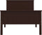 vidaXL - Bedframe - massief - grenenhout - donkerbruin - 100x200 - cm