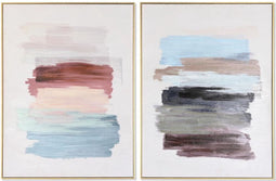 Schilderij DKD Home Decor 60 x 3,5 x 80 cm Abstract Stads (2 Stuks)