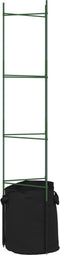 vidaXL - Tomatenkooien - met - plantenzak - 8 - st - 154 - cm - staal - en - polypropeen