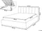 DREUX - Bed met opbergruimte - Lichtgrijs - 180 x 200 cm - Polyester