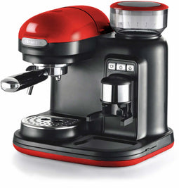Ariete Moderna - Espressomachine met Koffiemolen - 15 bar - Rood