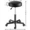 Casaria Verstelbare Draaikruk - 46-60cm Zithoogte - 360° Draaibaar - Zwart