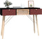 vidaXL - Wandtafel - met - lades - 105x30x75 - cm - bewerkt - hout