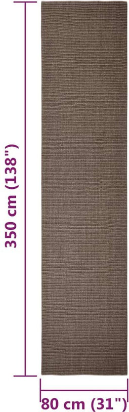 vidaXL Sisalmat voor krabpaal 80x350 cm bruin