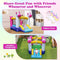 Coast Springkussen - 2-in-1 Opblaasbaar Kasteel met Glijbaan - 260 x 195 x 219 cm - Multicolor