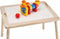 WonderMind WM-D001 - Massief Houten Bouwtafel Set - Inclusief Bouwplaat en Kruk - Wit/Bruin