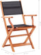 vidaXL - Tuinstoelen - inklapbaar - 4 - st - eucalyptushout - en - textileen - zwart