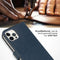 Selencia iPhone 12 (Pro) - Echt Lederen Bookcase - 3 Pashouders - Blauw