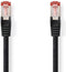 CAT6 Netwerkkabel - RJ45 Male - RJ45 Male - S/FTP - 0.15 m - Rond - LSZH - Zwart - Envelop