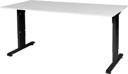 Verstelbaar Bureau - 160x80 grijs - zwart frame