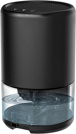 Merkloos Kleine Luchtontvochtiger - Draagbaar - Slimme slaapstand - Zwart