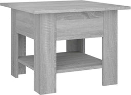 vidaXL - Salontafel - 55x55x42 - cm - bewerkt - hout - grijs - sonoma - eikenkleurig