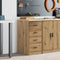 vidaXL - Garagekast - 40x51x85 - cm - massief - grenenhout - artisan - eikenkleurig