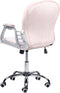 PRINCESS - Bureaustoel - Pastelroze - Fluweel