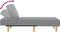 vidaXL - Chaise - longue - stof - lichtgrijs