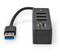 Nedis CCGB61250BK01 - USB-hub 3x USB 3.2 Gen 1 5 Gbps - Zwart