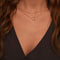 Lelu Ketting Dames - 2-delige Halsketting - Goud verguld - Choker met Ring - 38cm (2 stuks)
