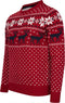 Cappuccino Italia - Heren Trui Noorse Trui - Rood - Maat L
