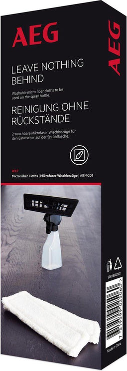 Aeg WX7 - Microvezeldoeken - Wasbaar op 60°C - Grijs (2 stuks)