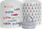 Tin DKD Home Decor Wit Multicolour Keramiek Mediterrane (2 Stuks)