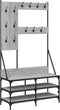 vidaXL - Kledingrek - met - schoenenrek - 100x40x184cm - grijs - sonoma - eikenkleur