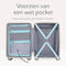 Skycases City Walker - Grote Reiskoffer 94L - Lichtgewicht & Sterk - 360° Spinner Wielen - TSA-slot - Luxe Beschermhoes & Wetpouch - Tiffany Blue