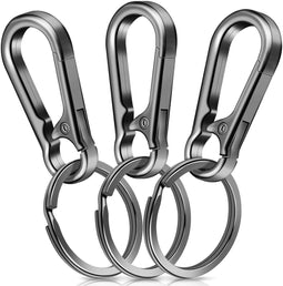 Travelhawk Karabijnhaak Sleutelhanger - Aluminium - Roestbestendig - Zilver (3 stuks)