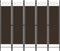 vidaXL - Kamerscherm - met - 5 - panelen - 200x180 - cm - bruin