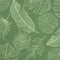 vidaXL - Palletkussen - bladpatroon - 80x40x12 - cm - stof