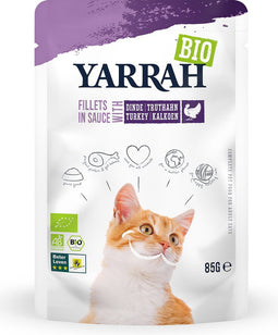 14x Yarrah Bio Kattenvoer Kalkoen 85 gr