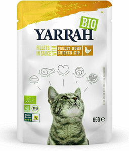 14x Yarrah Bio Kattenvoer Kip 85 gr