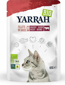 14x Yarrah Bio Kattenvoer Rund 85 gr